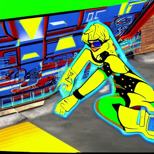 Prompt: Jet Set Radio Future sequel screenshot, HD