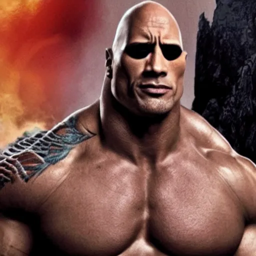 Prompt: Dwayne Johnson is Syndrome from the Incredibles