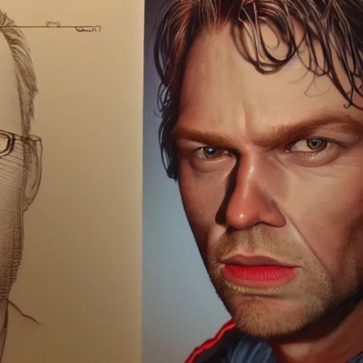 Prompt: a beautiful detailed 3 d matte portrait of antti tuisku, by glenn fabry, high details