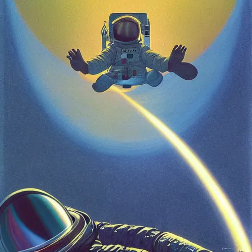 Prompt: astronaut by barclay shaw,