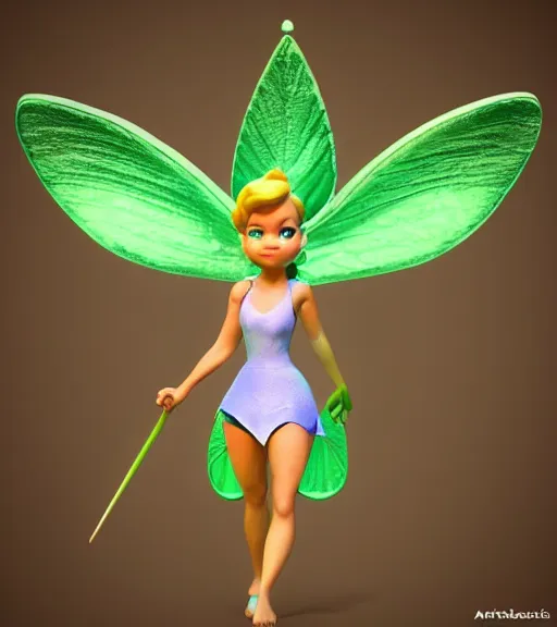 Image similar to Fanart 3D model of tinkerbell the destroyer of worlds, trending on artstation, cycles render, character sculpt, perfect lighting, highly detailed background, For Hire 3D artist, Pixar and Industrial