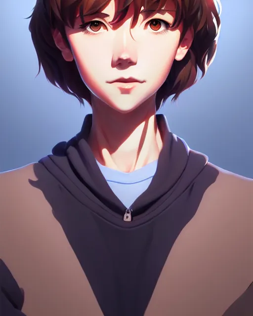 Image similar to sean evans, portrait shinkai makoto studio ghibli studio key hideaki anno sakimichan stanley artgerm lau rossdraws james jean marc simonetti elegant highly detailed digital painting artstation pixiv