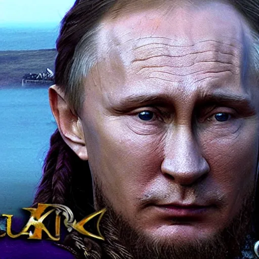 Image similar to Putin In the Vikings 4K quality super realistic