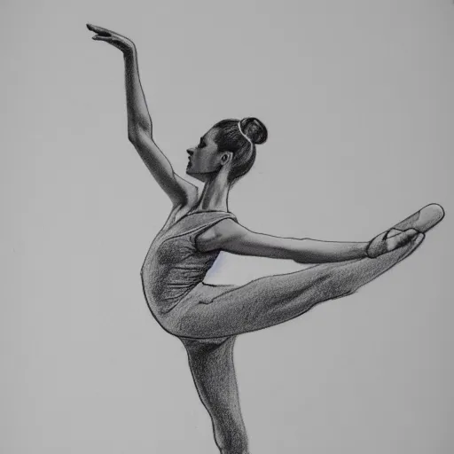 Image similar to ballet dancer pencil sketch