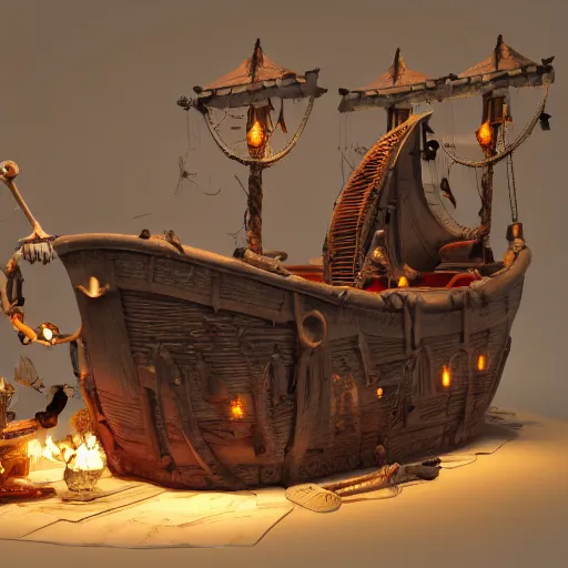 Image similar to a bath tub with a pirate ship battle in, highly detailed, cinematic lighting, render, fantasy