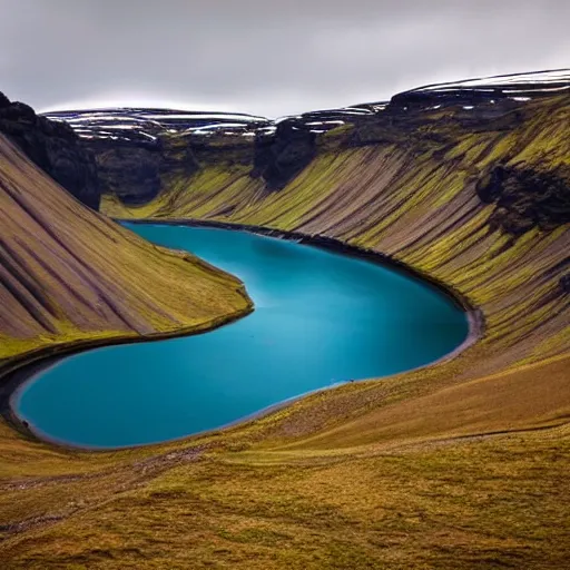 Prompt: a fjord in iceland