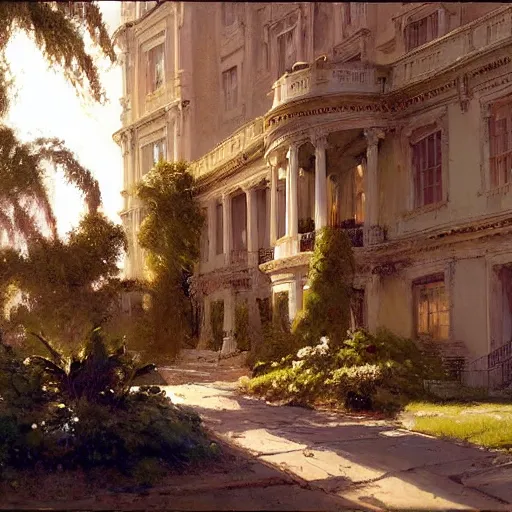 Prompt: detailed cinematic wide shot of the white house that is existing far in the future where humans evolved to be solarpunk, ultra realistic, spring light, painting by gaston bussiere, craig mullins, j. c. leyendecker