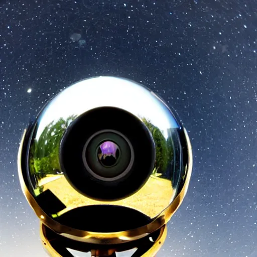 Image similar to An alien rings the door bell, fisheye camera, High quality, detailed