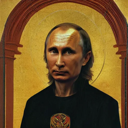 Prompt: vision of ezekiel with vladimir putin, macro head portrait centered