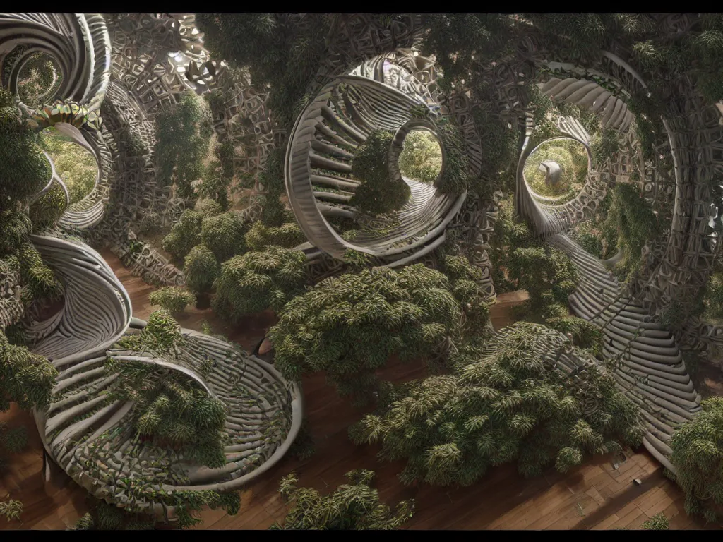 Image similar to , neo surrealism, art by ernst haeckel and daniel martin diaz and mc escher, 8 k, unreal engine render