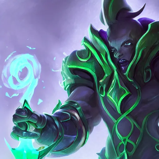 Image similar to Thresh from League of legends, high resolution fantasy concept art, intricate details, soft lighting