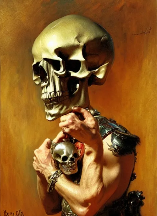 hamlet skull painting