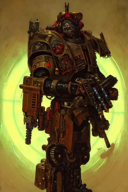 Image similar to full character portrait max mad cyberpunk warhammer 4 0 k, medic sapper not the pietra character design, painting by gaston bussiere, katsuya terada, wyeth, greg rutkowski, craig mullins, ( ( ( ( ( vermeer ) ) ) ) ), frank frazetta, mucha, tom of finland, trending on artstation