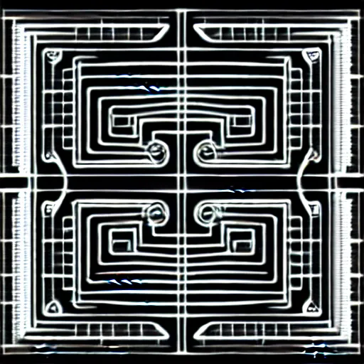 Image similar to immaculate black and white circuit board stencil vector svg laser decorative pattern