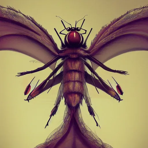 Image similar to beautiful mosquito with dragon wings and tail | macro | trending on artstation