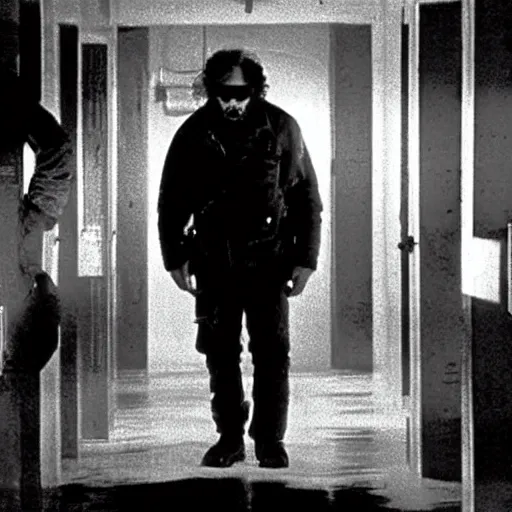 Prompt: Nobody... nobody trusts anybody now, and we're all very tired, still from John Carpenter’s The Thing (1982)