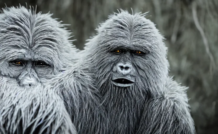 Image similar to hyperrealistic photograph of a yeti