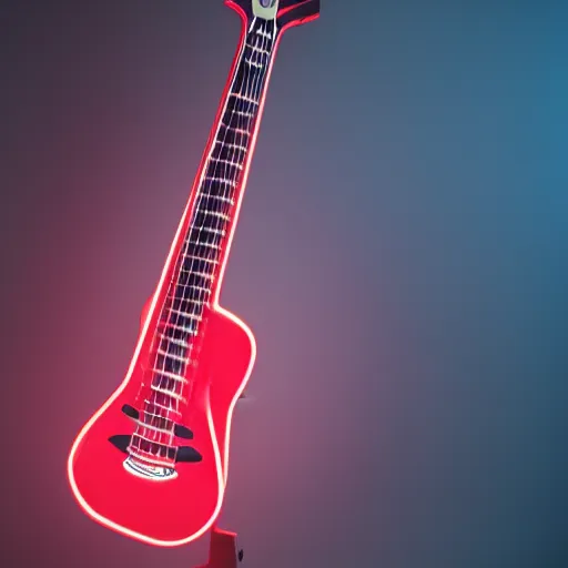 Image similar to product photo of a neon cello, studio lighting, cinematic angle, 4 k