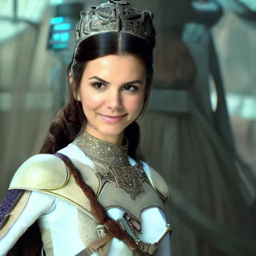 Image similar to victoria justice as princess padme in star wars episode 3, 8 k resolution, cinematic lighting, anatomically correct