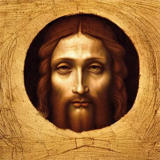 Image similar to jesus christ as imagined by leonardo da vinci