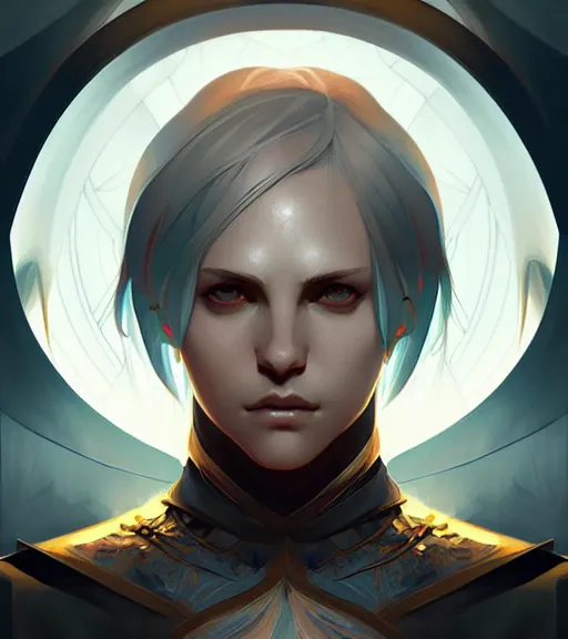 Image similar to symmetry ( anders from dragon age ) ultra detailed, intricate, dynamic lighting, digital art, anime, digital painting, art station, wlop, sharp focus, illustration, art by artgerm and greg rutkowski and alphonse mucha