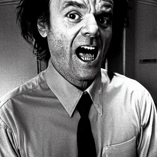 Image similar to bill murray plays jack torrance in the shining, movie still, promotional shot