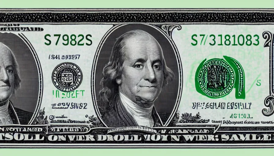 Prompt: a seven dollar bill