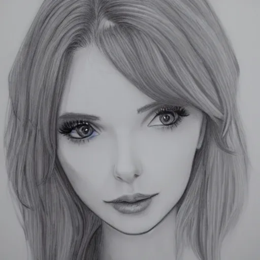 Image similar to amouranth pencil art, highly detailed