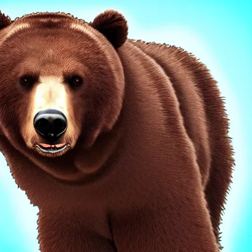 Prompt: a brown bear animal wearing a tuxedo, hyper realistic