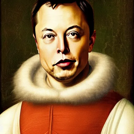 Prompt: renaissance painting of Elon musk