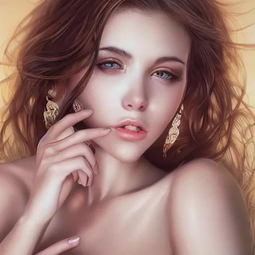 Image similar to a bored gorgeous female, photo, professionally retouched, soft lighting, wearing sundress, illuminated by moonlight, realistic, smooth face, goddess, luscious lips, perfect eyes, wide angle, sharp focus on eyes, 8 k high definition, insanely detailed, intricate, elegant, art by artgerm and wlop