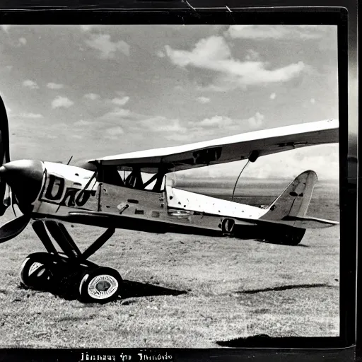 Image similar to Iguana flying a plane, vintage photograph