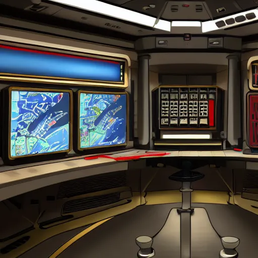 Prompt: control panel room of the uss colorado battleship, anime fantasy illustration by tomoyuki yamasaki, kyoto studio, madhouse, ufotable, square enix, cinematic lighting, trending on artstation