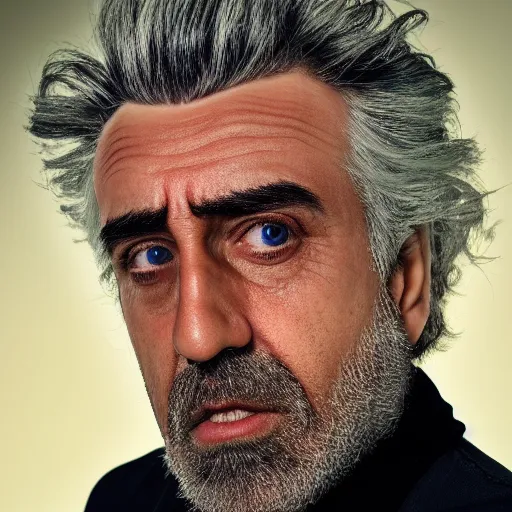 Image similar to rick sanchez closeup photograph dslr photorealistic, studio lighting, ektachrome, detailed, intricate, face detail, perfect face, fine detailes, realistic shaded, fine - face, pretty face