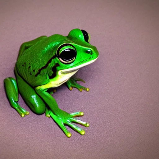 Prompt: cute pepe anthro green frog, hyper realistic, photorealistic, award winning 8 k