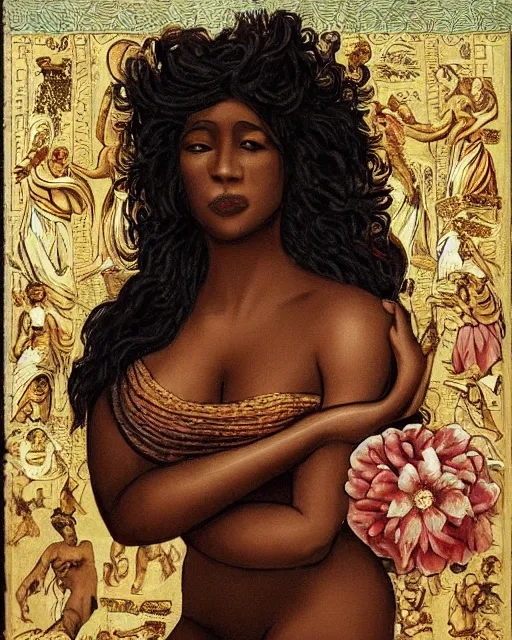 Image similar to aphrodite as a black woman