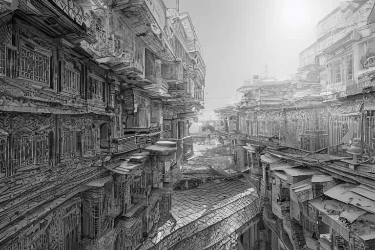 Image similar to architecture photography of Karachi, detailed, digital art, trending on ArtStation