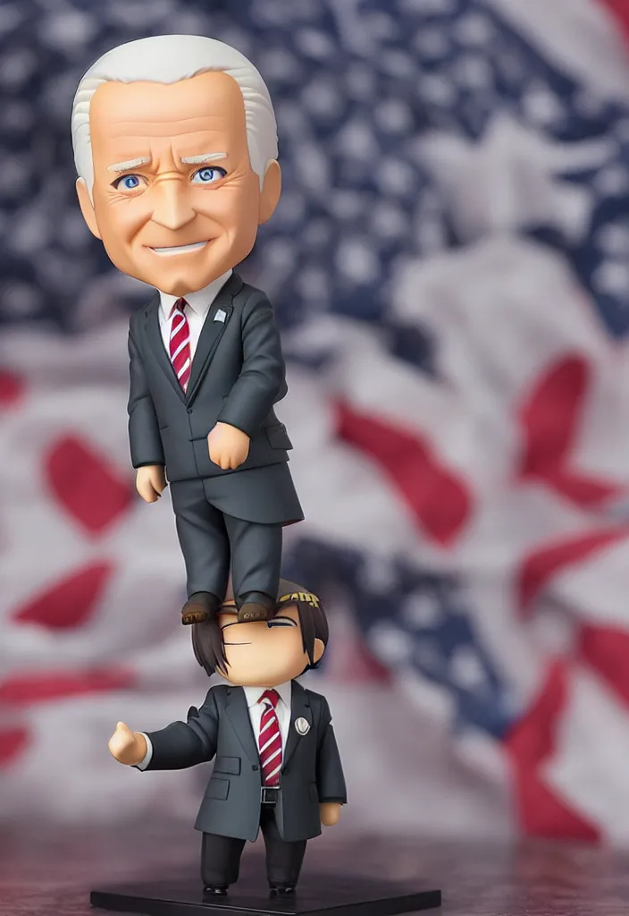 Image similar to Anime Nendoroid Figurine of Joe Biden, Product Photo