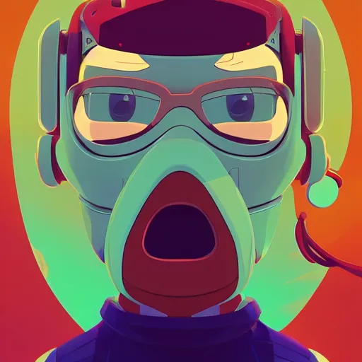 Image similar to face icon stylized minimalist futurama, loftis, cory behance hd by jesper ejsing, by rhads, makoto shinkai and lois van baarle, ilya kuvshinov, rossdraws global illumination