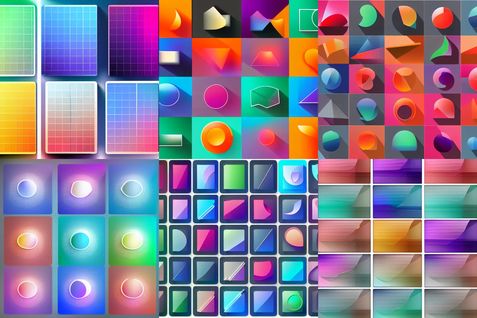 Prompt: beautiful modern gradient icons digital vector asset pack