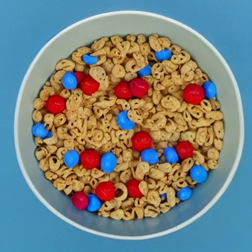 Prompt: surrealist bowl of cereal do not eat