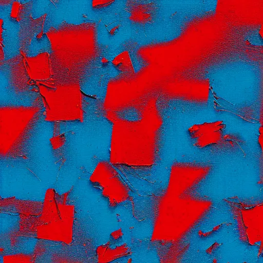 Prompt: brittle world. digital art, grunge texture. blue and red color scheme