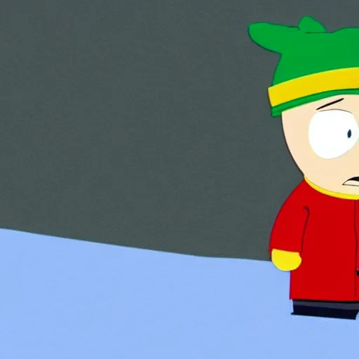 Prompt: Eminem in a scene from South Park as Eric Cartman