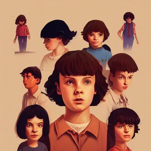 Image similar to face icon stylized minimalist stranger things, loftis, cory behance hd by jesper ejsing, by rhads, makoto shinkai and lois van baarle, ilya kuvshinov, rossdraws global illumination