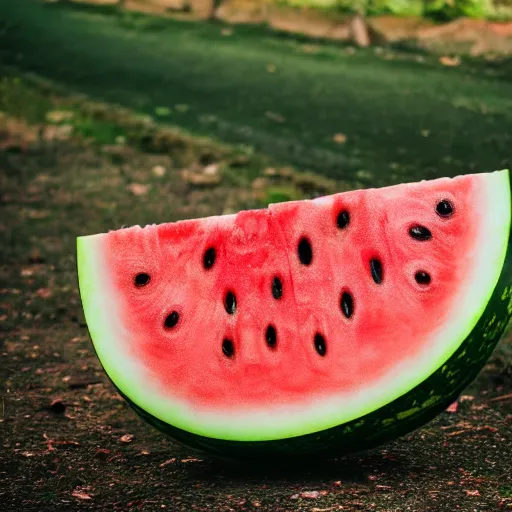 Image similar to photo of a watermelon on fire