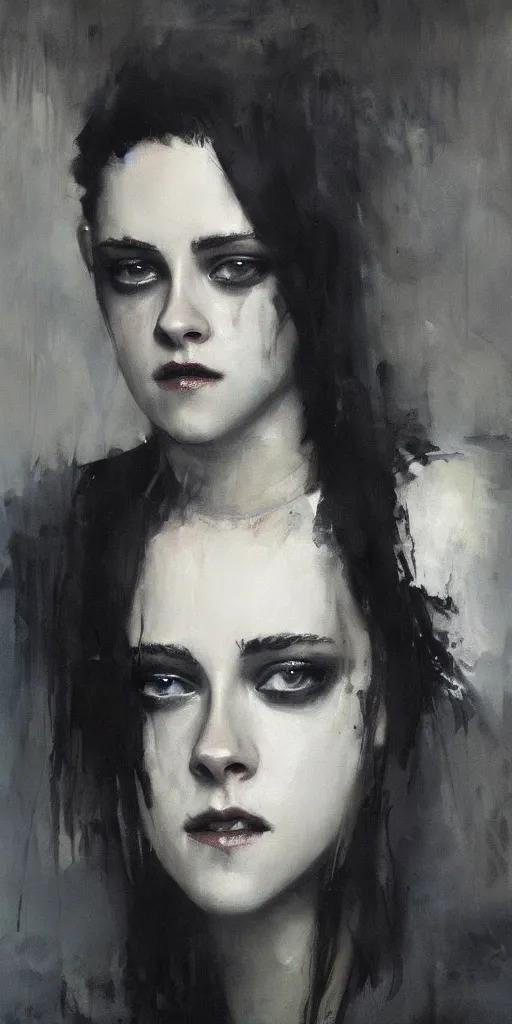 Image similar to A painting of Kristen Stewart, by Jeremy Mann