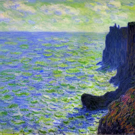 Image similar to the giants causeway painted by claude monet