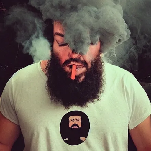 Image similar to smoke head man trending on instagram