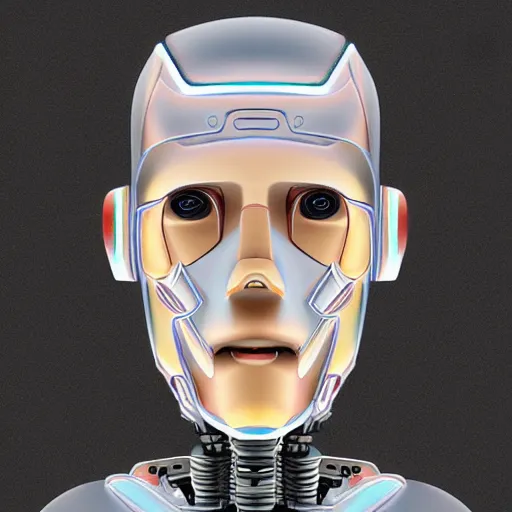 Image similar to A handsome robot that looks like Chris Hamsworth, digital art
