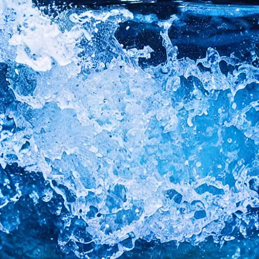 Image similar to a bath tub full of water like the ocean with waves